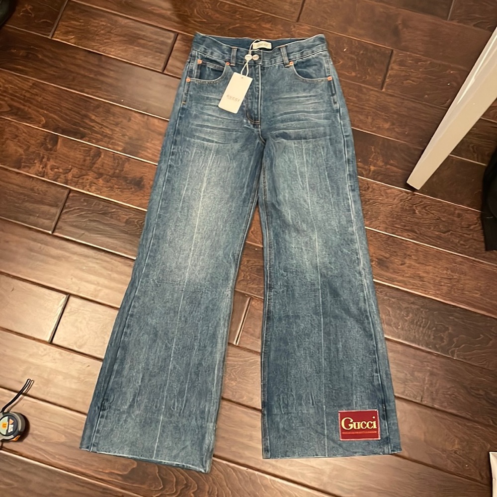 Wide leg jeans blue